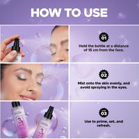 Hilary Rhoda 3-in-1 Primer Spray | Water-Based Primer & Setting Spray | Refreshes Face & Blurs Pores | Dewy Finish | Oil Control | Lasts All Day Long | 120 ml