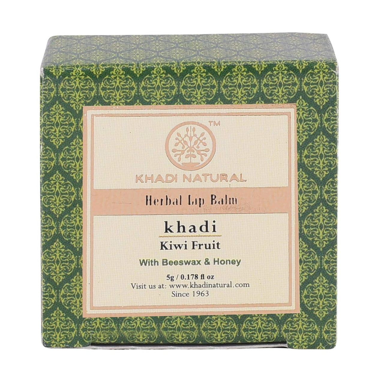 KHADI NATURAL Kiwi Fruit Lip Balm with Beeswax and Honey, 5g