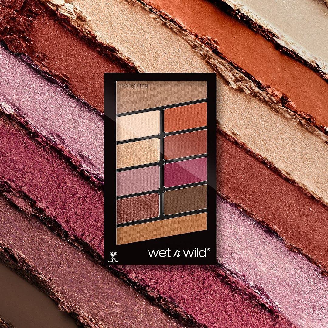 Wet n Wild Color Icon 10 Pan Palette-Petalette Rosé in the air Eyeshadow Palette with 10 Bright & Matte Eyeshadow Colors for the Day to Night, Long-lasting,Easy-to-blend Formula, Rosé in the Air-10g