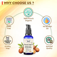 Khadi Omorose Moraccan Argan Oil, Cold Pressed Organic, 30ml, for Skin, Hair & Anti-Ageing Face Care ! 30 ml