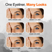 Nourish Mantra All-Day Liquid Eyeliner- 3ml | Formulated with Argan Oil, Vitamin E & Glycerine | Eyeliner is smudgeproof, Waterproof & Long Lasting with Matte Finish | Black Color