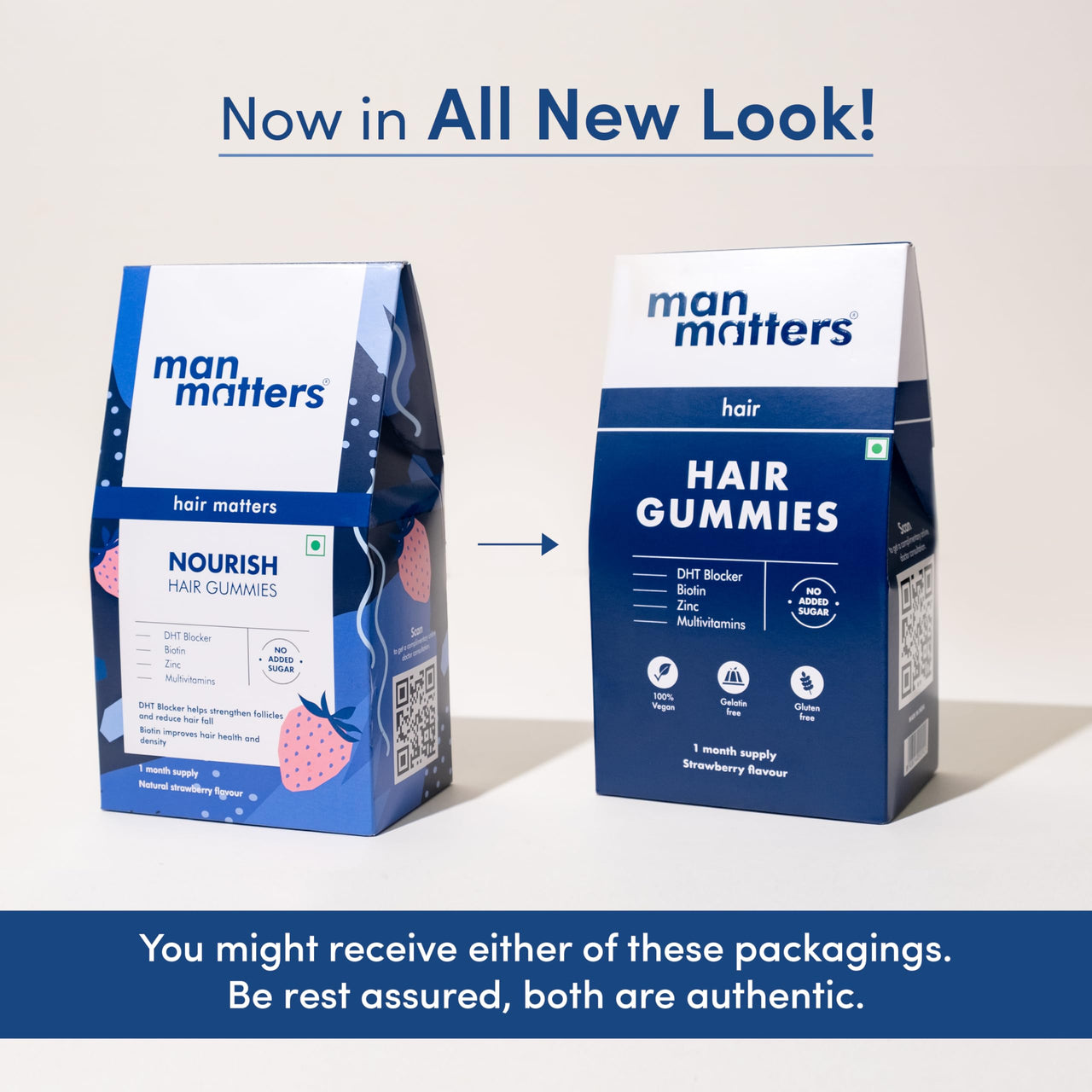 Man Matters Anti Hair Fall Shampoo and Biotin Hair Gummies | Strengthens and Smoothen your hair | Pack of 200ml Shampoo and 30 Gummies