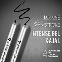 Jaquline USA Pro Stroke Intense Gel Matte Kajal And Sharpener 1.2Gm | Waterproof, Smudgeproof & Fadeproof | Longlasting | Super Black Kajal | With Free Sharpener | Nourished With Castor Oil