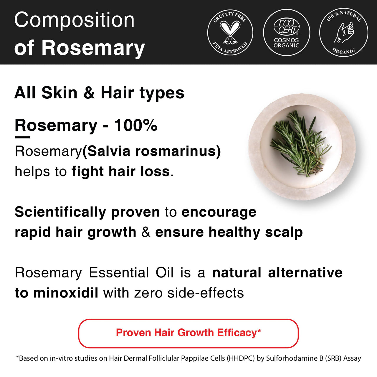 Soulflower Rosemary Essential Oil 15ml & Rosemary Lavender Hair Oil 225ml for For Healthy Hair, Scalp Nourishment, Hair Growth - Pack of 2