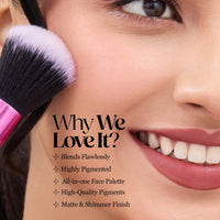 Hilary Rhoda More Than Basic Face Palette | With Blushes, Shimmer Highlighters & Eyeshadows | Highly Pigmented & Long Lasting Face Palette |10.5g (Pinkalicious - Shade 03)