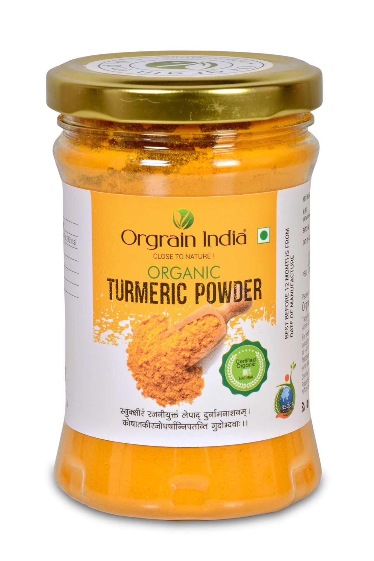 Orgrain India Organic Turmeric Powder 300g (Pack of 2 * 150g) with high Curcumin Content | Immunity Booster | Company-Owned Farmlands | Freshly Ground Haldi Powder | Lab Tested |