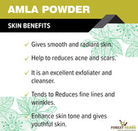 The Forest Herbs Natural Care From Nature Pure Amla Powder For Hair Growth (250 Grams) | Ideal for Hair, Eating, Drinking & Skin