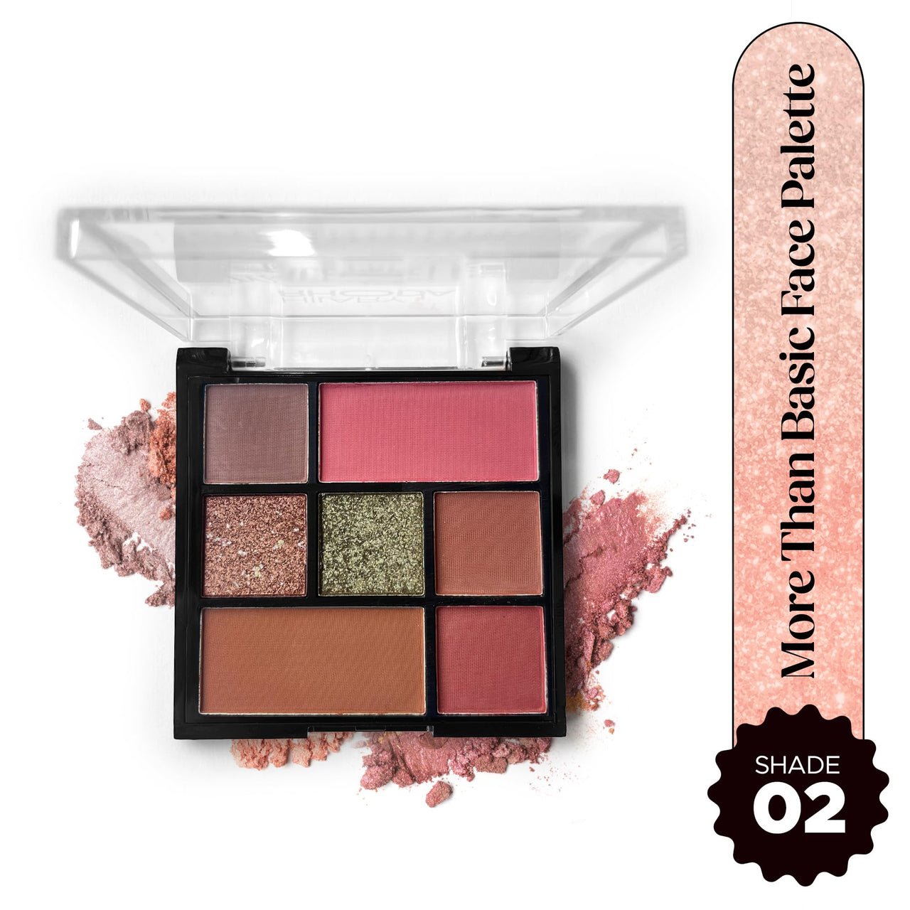 Hilary Rhoda More Than Basic Face Palette | With Blushes, Shimmer Highlighters & Eyeshadows | Highly Pigmented & Long Lasting Face Palette |10.5g (Made You Blush - Shade 02)