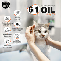 Wagging Tails Soothing Massage Pets Oil - 200 ml -Pack of 2 |Massage Oil for Dogs, Cats, and Pets with Vitamin E | Natural Oil use to Controls Hair Fall & Improves Coat Shine and Softness