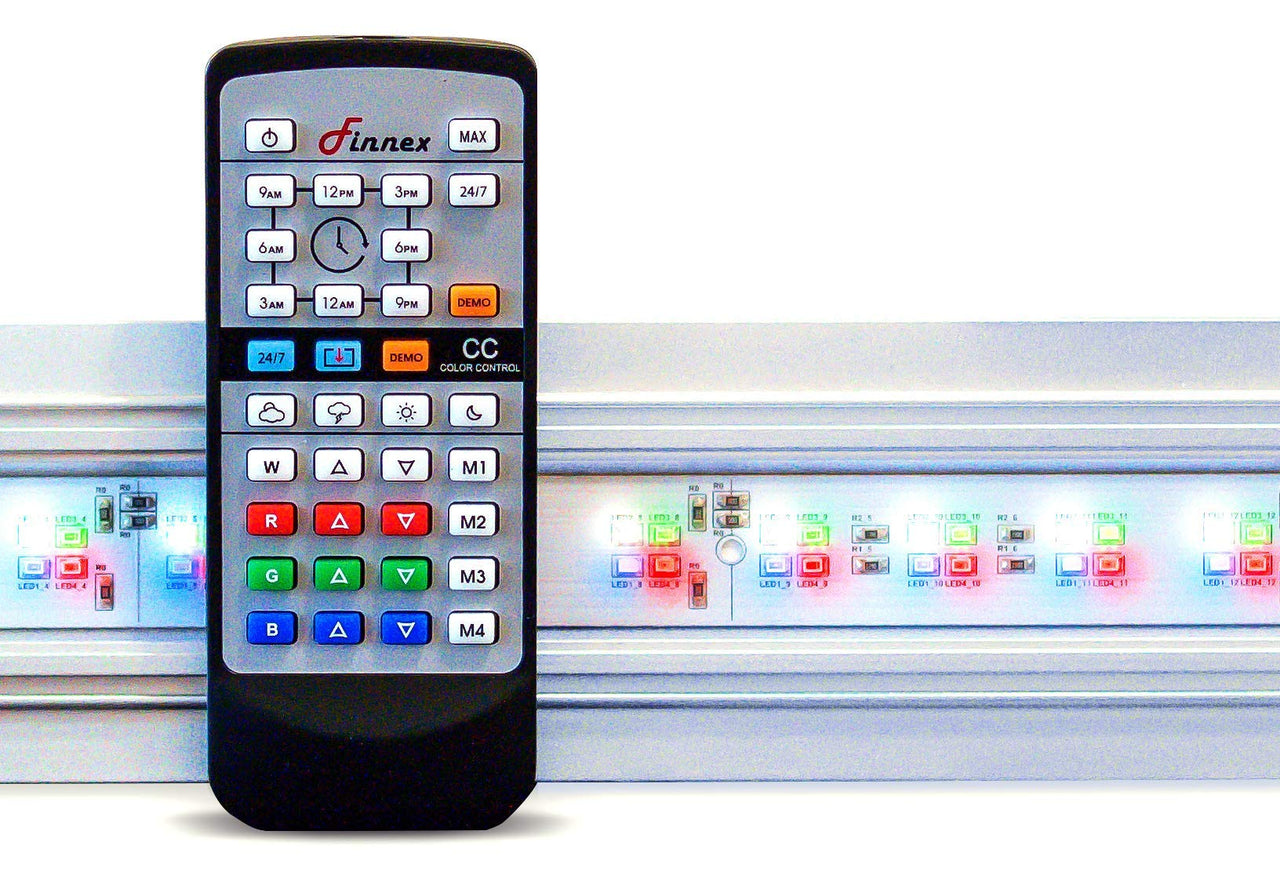 Finnex Planted+ 24/7 HLC Aquarium LED Light, Automated Full Spectrum Fish Tank Light, 20 Inch, Sleek Silver, (HLC-20)