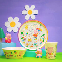 Zak Designs Peppa Pig Kids Dinnerware Set 3 Pieces, Durable and Sustainable Melamine Bamboo Plate, Bowl, and Tumbler are Perfect For Dinner Time With Family (Peppa, Suzy, Zuzu) 8