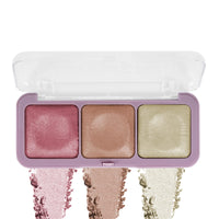 Hilary Rhoda Get Glow Highlighter Palette | Ultra Blendable & Long Lasting | Shimmer Finish & Illuminating Glow | Highly Pigmented & Easy To Blend Shades | 3 Shades in 1 Palette -15g (Shade - 04)