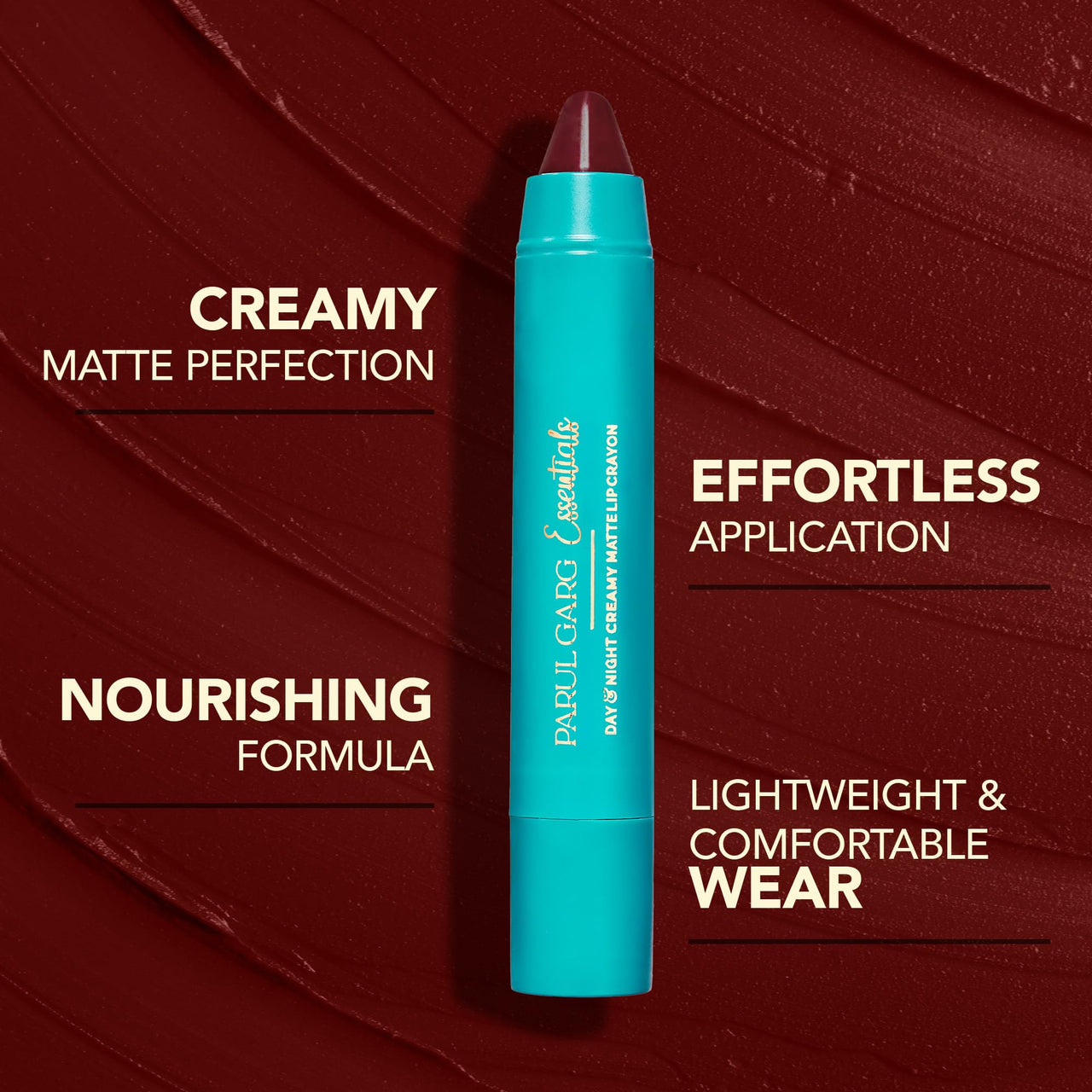 Parul Garg Beauty Creamy Matte Lip Crayon | Soft Matte & Hydrating Formula with Almond Oil & Vitamin E | Rich Pigment & Comfortable Wear | 100% Vegan (Socialite 67)