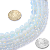 Natural Stone Beads 10mm Opal Gemstone Round Loose Beads Crystal Energy Stone Healing Power for Jewelry Making DIY,1 Strand 15