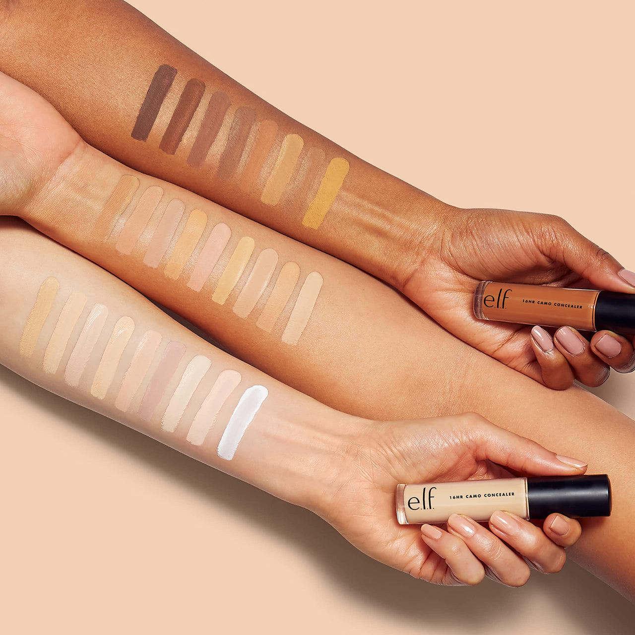 e.l.f. 16HR Camo Concealer, Full Coverage, Highly Pigmented Concealer Liquid With Matte Finish, Crease-Proof, Vegan & Cruelty-Free, Light Ivory, 0.203 Fl Oz