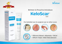 Brinton Keloscar Gel | Surgical Scar Gel for All Skin Types Stimulates Skin Regeneration (15 g) x Pack of 2