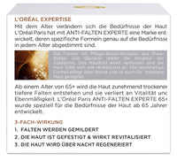 L'Oréal Paris Night Cream for the Face, Anti-Ageing Night Cream to Reduce Wrinkles, Vitamin B3 and Vitamin E, Strengthens and Revitalises the Skin, Anti-Wrinkle Expert, 1 x 50 ml