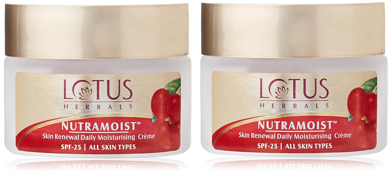 Lotus Herbals Nutramoist Skin Renewal Daily Moisturising Cream | 50g |(Set of 2 .,100g)
