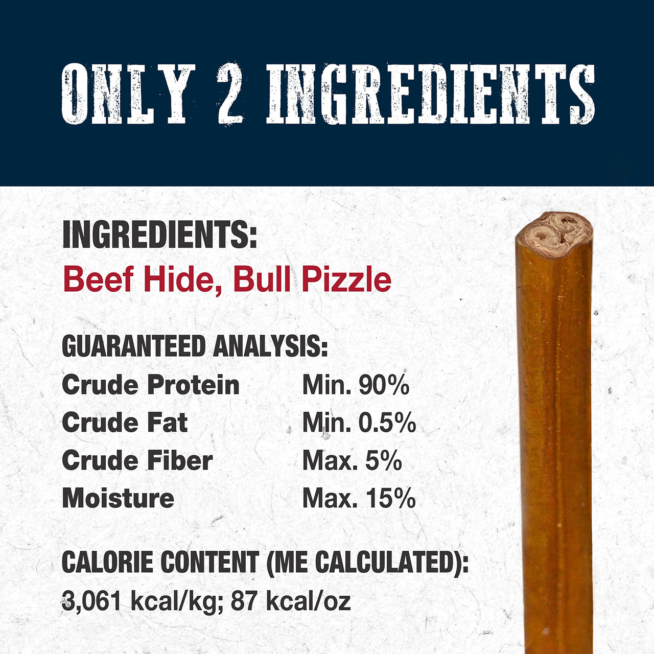 Cadet Bully Hide Sticks for Small, Medium and Large Dogs – All-Natural Beef Pizzle, High Protein, Low Fat, Long-Lasting, Grain & Rawhide-Free Dog Chews for Aggressive Chewers, Small (9 Count) Small (9 Pack)
