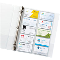 Avery Clear Business Card Organizer Pages for 3 Ring Binders, Pack of 10, Holds 200 Cards Total (76009) 1 Pack