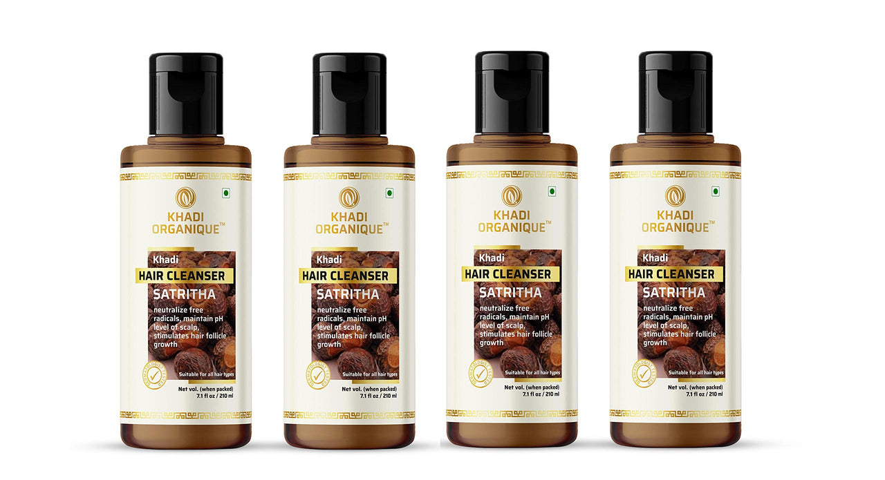 Khadi Organique Herbal Natural Satritha Hair Shampoo Pack of 4