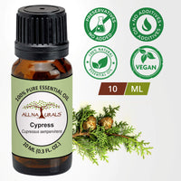 All Naturals - Cypress Essential Oil (15ml) | Pure, Undiluted, and Therapeutic Grade Cypress Oil for Skin, Hair, and Aromatherapy | Relaxing and Calming Properties | Essential Oil for Home Fragrance