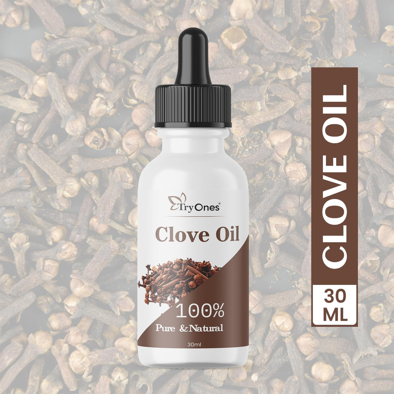 TryOnes Professional Hair Serum for Frizzy Hair||Serum for Women & Men||All Hair Types for Frizz-free, Smooth & Glossy Hair||Clove Hair Serum_30ML