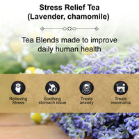 The Tea Heaven | Lavender Tea 17 Muslin Cloth Tea Bags (16+1 Sample) | Stress Relief Wellness Tea | Promotes Better Sleep - 100% Organic Natural Whole Leaf Herbal Tea Gift Pack Hamper