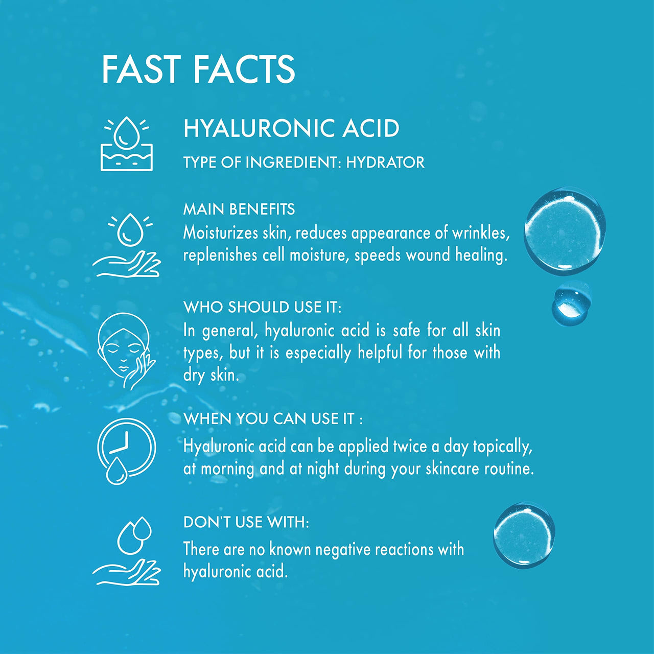 Joy Hydra Boosting Hyaluronic Acid Face Serum for Intensive Repair | Revitalizes, Renews, Rejuvenates, Hydrates & Protects Skin from Sun | Suitable for All Skin Types (30ml)