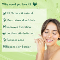 WishCare Pure & Natural Aloe Vera Gel - Multipurpose Beauty Gel for Skin and Hair, 200 ml