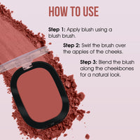 Beauty Berry Dream Matte Blush - 06 - Coral Charm, 7g | Lightweight, Silky-Smooth Texture, Ultra Matte Blusher Palette | Highly Pigmented & Blendable Shades, Blusher for Face Makeup