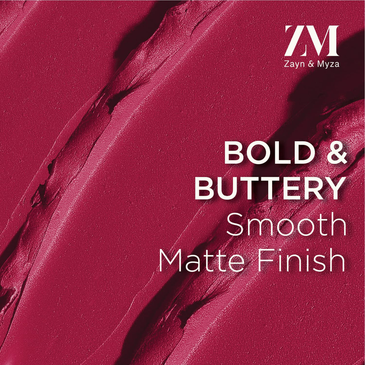 ZM Zayn & Myza Rich Matte Lipstick, Smooth and Light Weight, Intense Color in one Swipe, High Pigmentation Bullet Lip Stick Enriched with Argan oil, Murumuru and Shea Butter, 4.2 g (Cheer Leader)