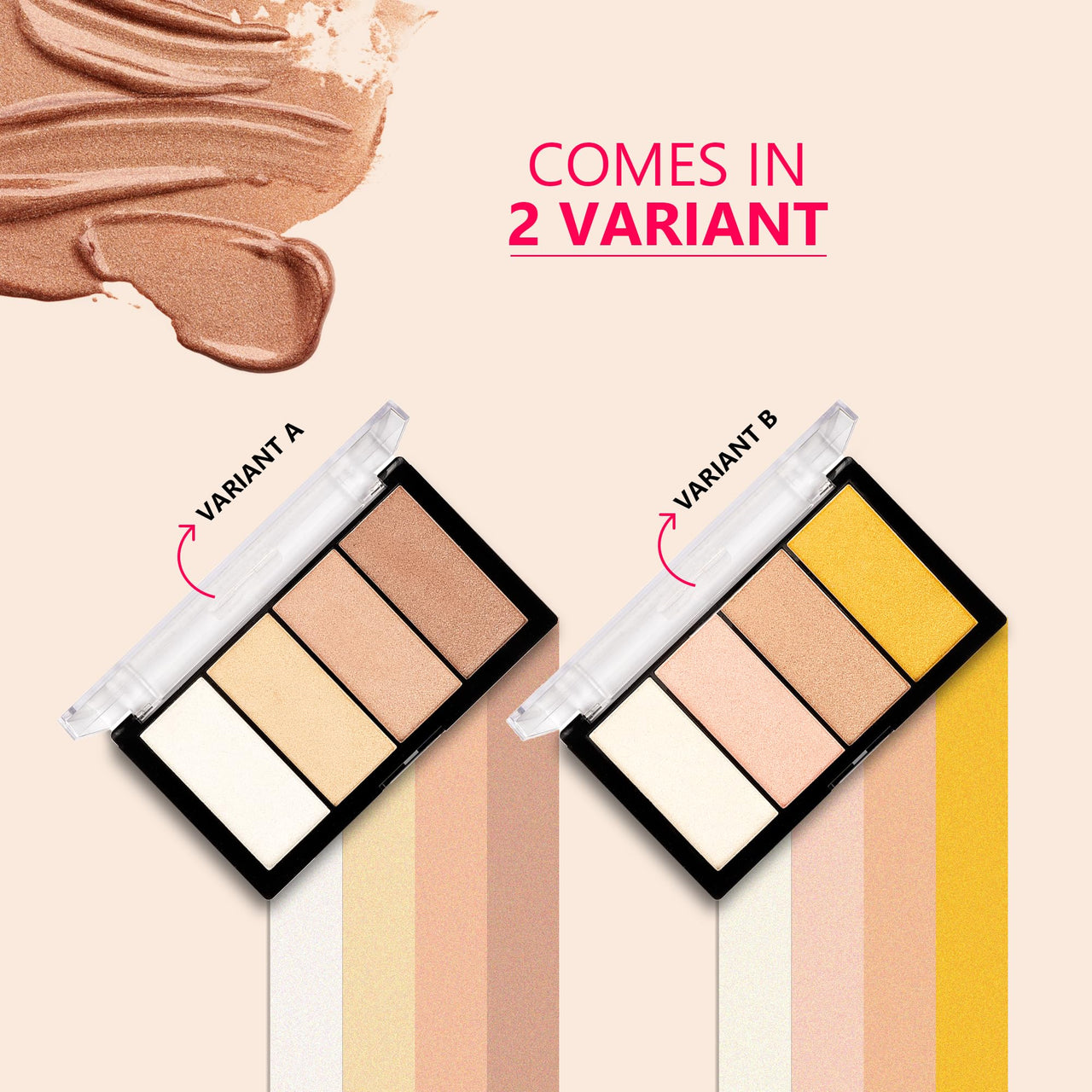Shryoan Start Dewy Glow Highlighter Powder | Highly Pigmented & Long Lasting Multi-Colored Highlighter Palette | Light Coverage for Natural Finish | Paraben-Free (16.0 gram) (Shade 1)
