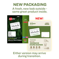 Avery EcoFriendly Recycled Name Tags, 2-1/3