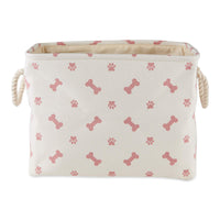 Bone Dry Pet Storage Collection Paw and Bone Print, Large Rectangle, 17.5x12x15