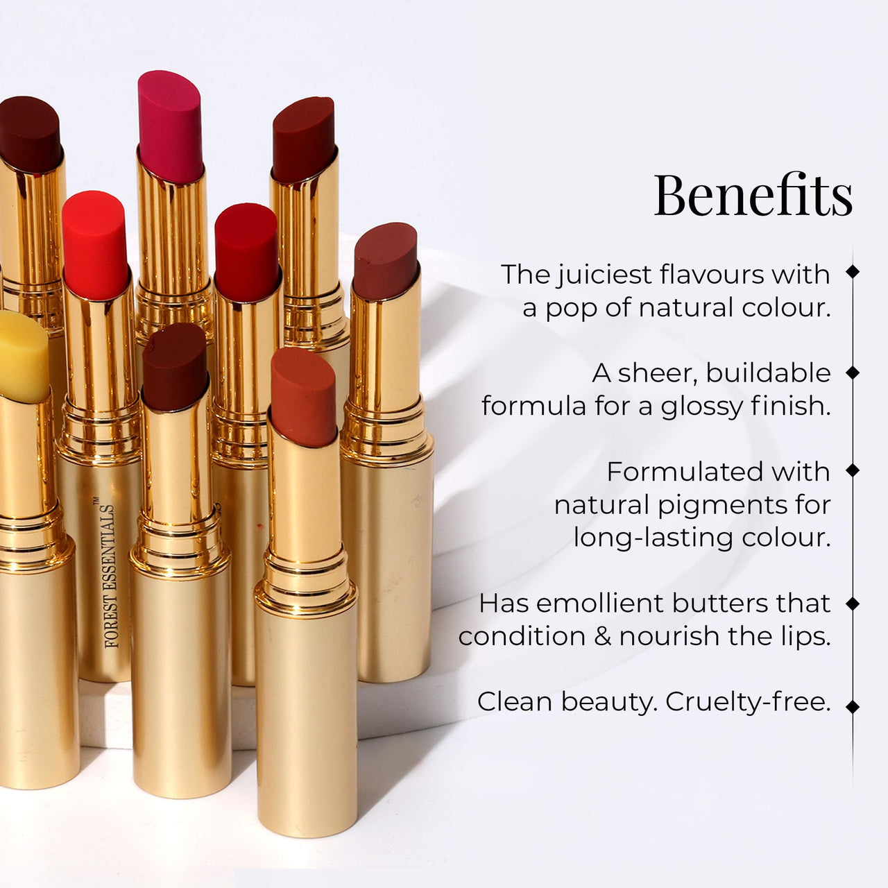 Forest Essentials Tinted Sheer Lip Serum Madhu Rasa Coconut Kesar 2.2G, Yellow