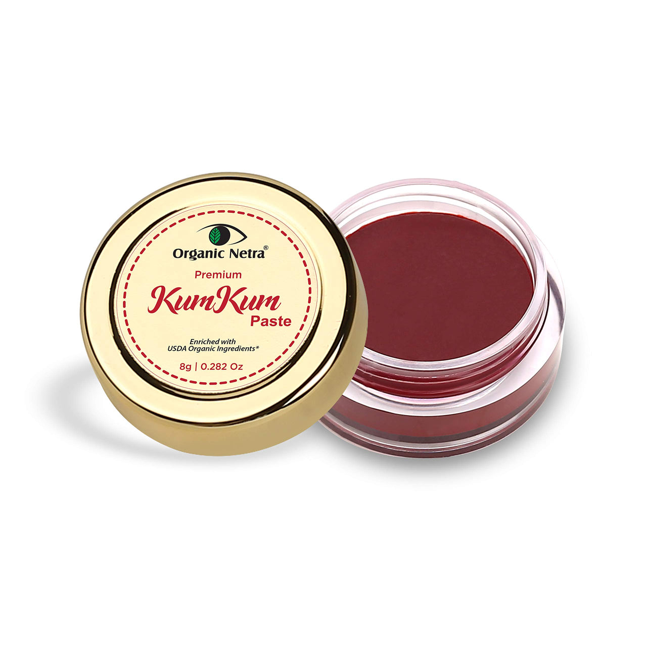 Organic Netra Pure Aloe Vera Gel- 200 Gm and Organic Netra Sindoor/Kumkum Paste | Waterproof Long lasting, Smudge Proof Sindoor | 8gm