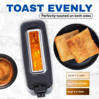 Elite Gourmet ECT118B Cool Touch Single Slice Toaster, 6 Toasting Levels & Wide Slot for Bagels, Waffles, Specialty Breads, Pastry, Snacks, Black 1 Slice