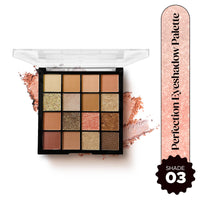 Hilary Rhoda Perfection Eyeshadow Palette|Highly Pigmented Eyeshadow Palette|Matte&Shimmer Finish|Long Lasting Eyeshadow For Women|Blendable Eyeshadow|20.8G|16 Shades (Shade 3),Multicolor