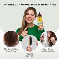 Rey Naturals Castor Oil For Hair Growth Plus Hyaluronic Hair Oil | Castor Oil Cold Pressed | Castor Oil For Skin | Castor Hair Oil | Skin Care, Moisturizer for Dry Skin, Nails, Eyelash - 100ml