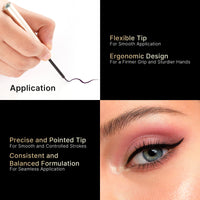 SWISS BEAUTY Select Here To Stay Semi-Matte Liquid Waterproof Eyeliner | With Precise & Pointed Tip | Smudge-Proof, Transfer- Proof | Shade- Wanderlust Blue| 3ml |