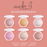 Shryoan Sparkle Make It Pigment Highlighter Palette| Paraben Free & Non-Sticky with Long Wear, Shimmer Finish & Highly Pigmented (12g) (Shade 04)