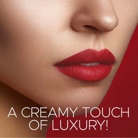 Hilary Rhoda Creamy Touch Lipstick | Infused with Olive Oil, Shea Butter & Vitamin E | Highly Pigmented & Creamy Texture | Long Lasting & Keeps Lips Moisturising - 4g(Fiery Red - Shade 09)