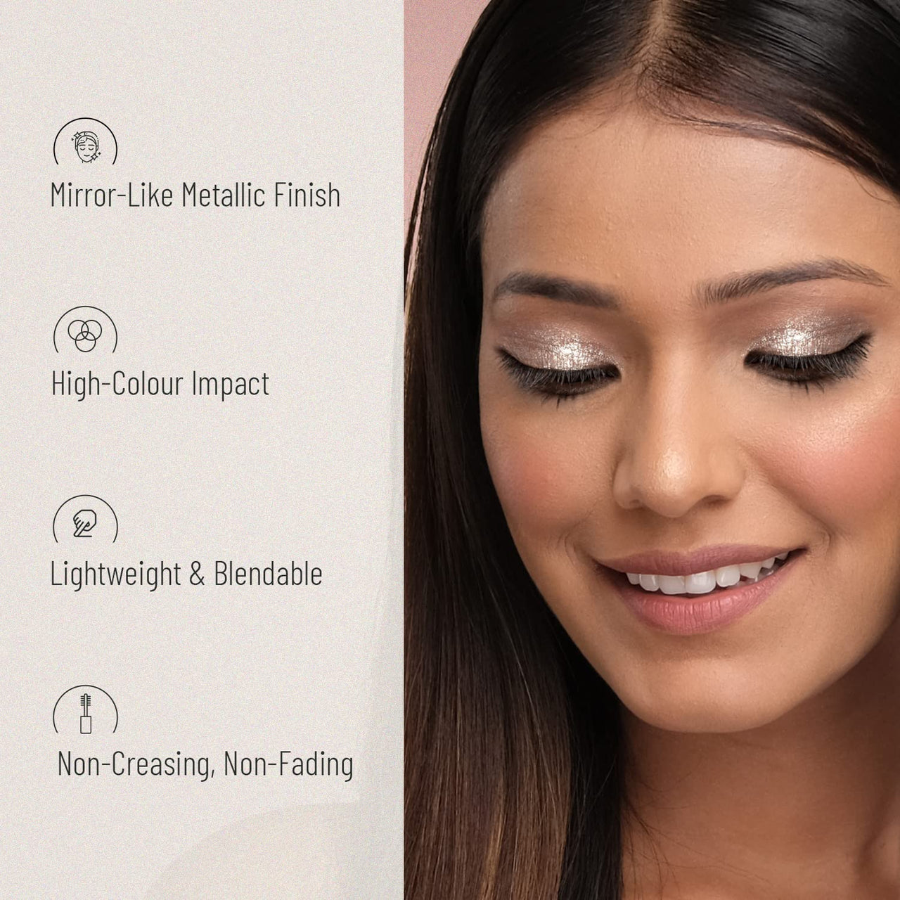 Swiss Beauty Metallic Liquid Eyeshadow | Highly Pigmented Eyeshadow With Radiant Shimmer Finish | Non-Transfer, Insta Dry, Long Wearing Eyeshadow|Shade-03, 3 Ml |