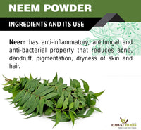 The Forest Herbs Natural Care From Nature 100% Pure Neem Leaves Powder 200 Grams (Sun Dried & Stemless) for Face, Skin, Hair Growth Pack