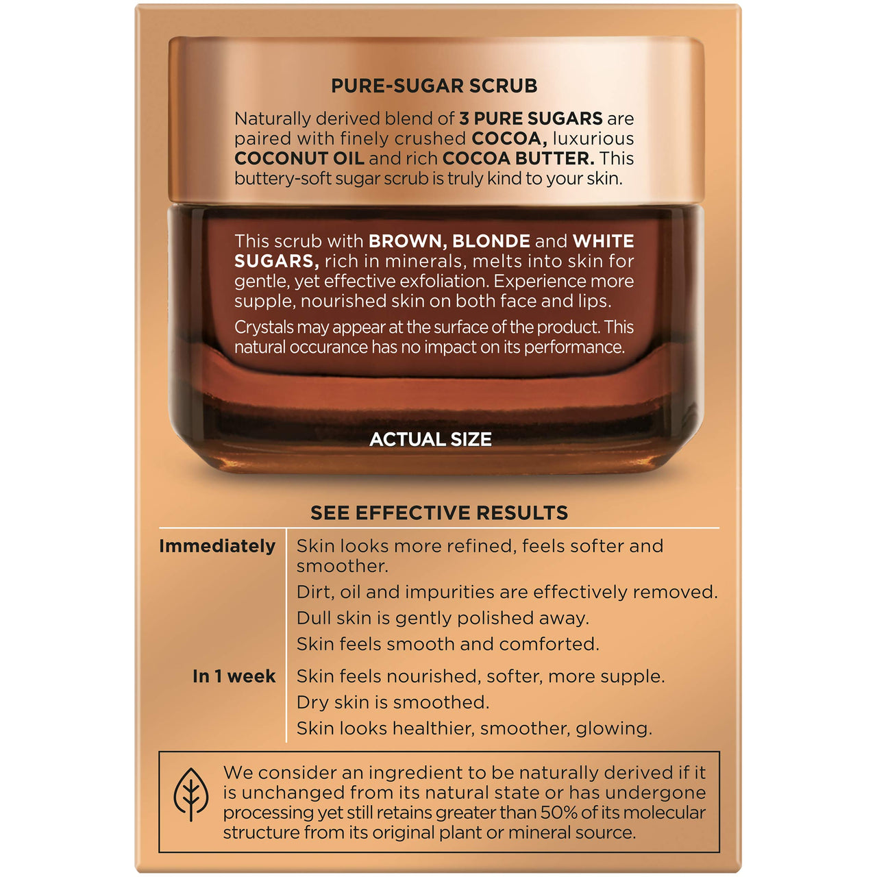L'Oreal Paris Skin Care Pure Sugar Scrub Nourish & Soften, 1.7 Ounce