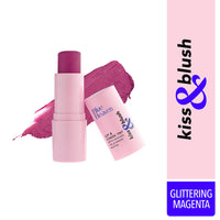 Blue Heaven Kiss & Blush, Lip, Cheek & Eyes Tint, Glittering Magenta, 8.5gm