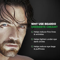 Beardo Brightening Under Eye Cream for Men | Dark Circle Remover for Men | Eyelift with Under Eye Mask | Eye Cream for Dark Circles Removal | Reduces Dark Circles, Wrinkles & Fine Lines | 20ml