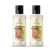 Khadi Organique Peach Avacado Mosturizer For Dry Skin Pack of 2 (Parabeen Free) 420 ml