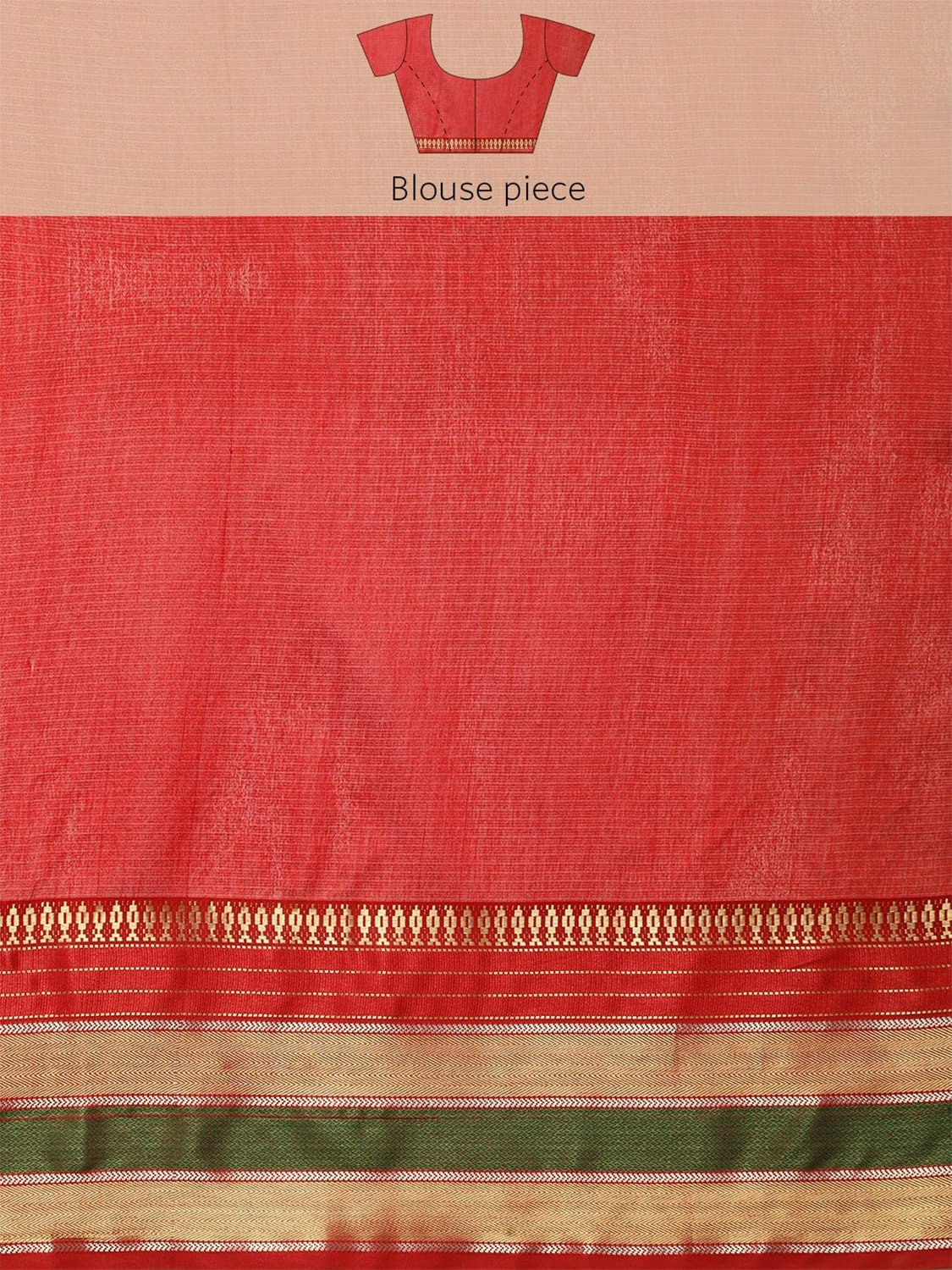 leeza store Women's  Jacquard Dobby Butta Butti Rich Kota Doria Cotton Silk Saree With Blouse Piece Green